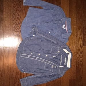 Denim button ups for girls